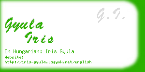 gyula iris business card